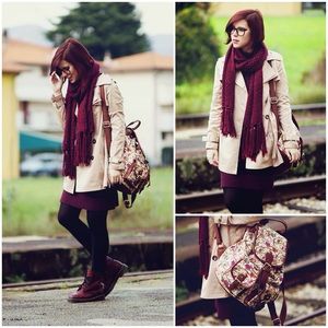 Maroon boots